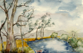 Landschaft Kleines Aquarell